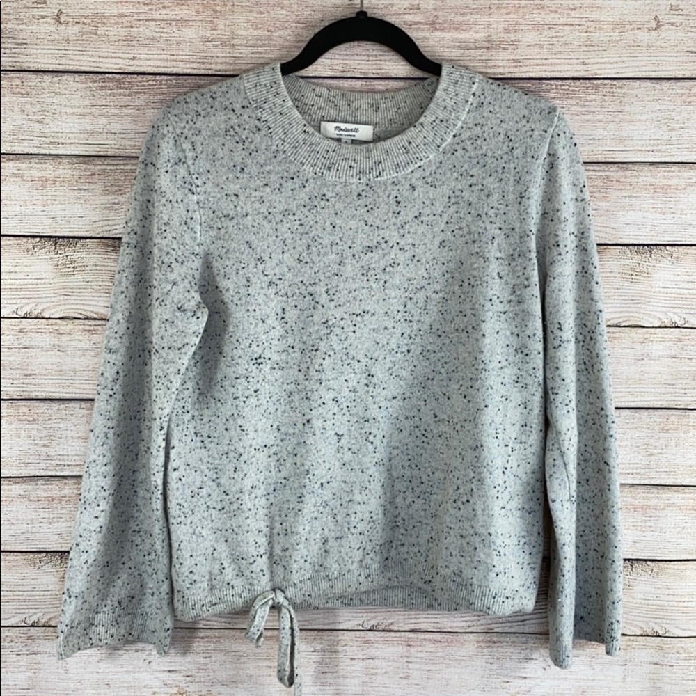Madewell Gray 100% Cashmere Crop Sweater